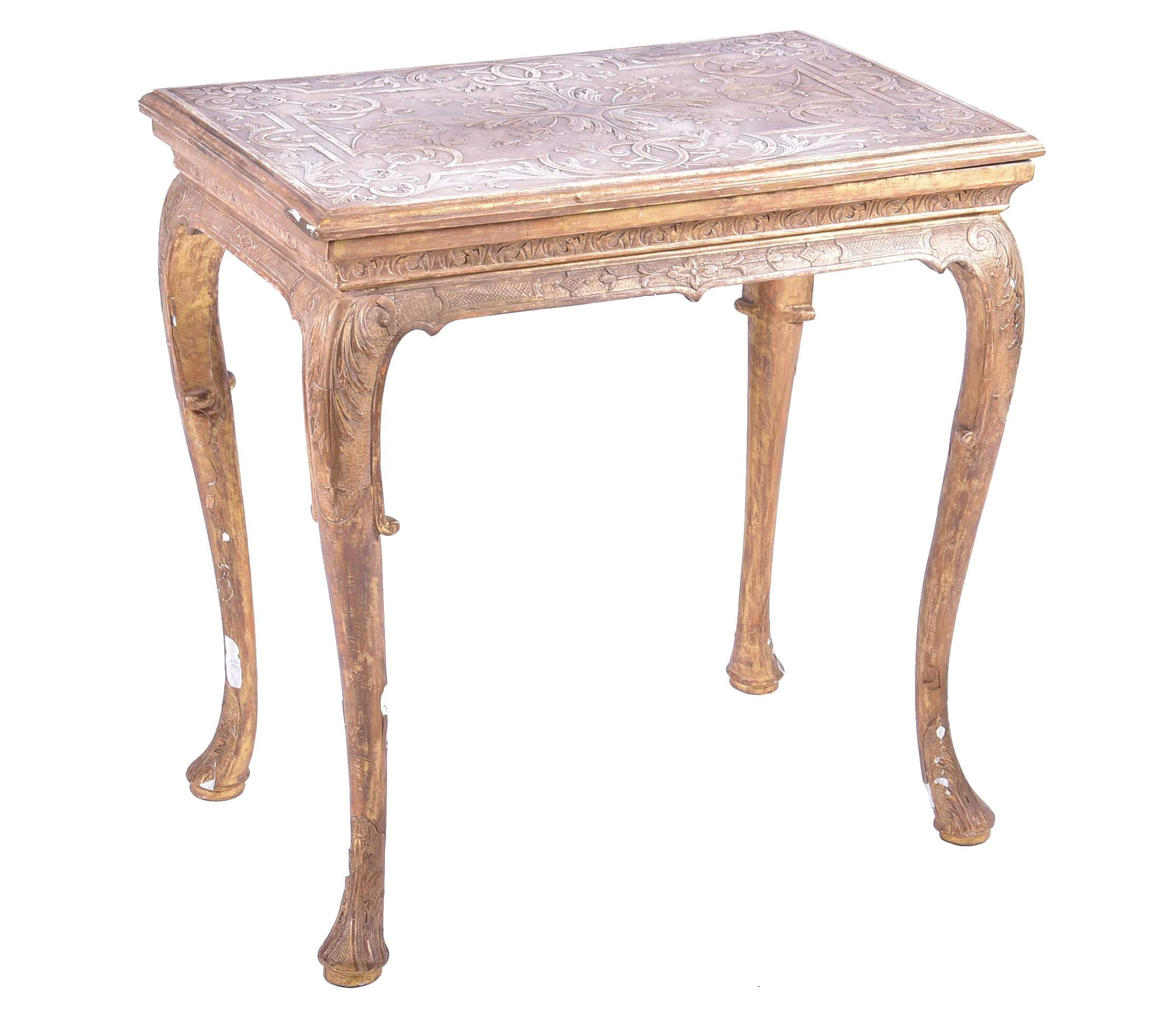 A George II giltwood and gesso occasional table