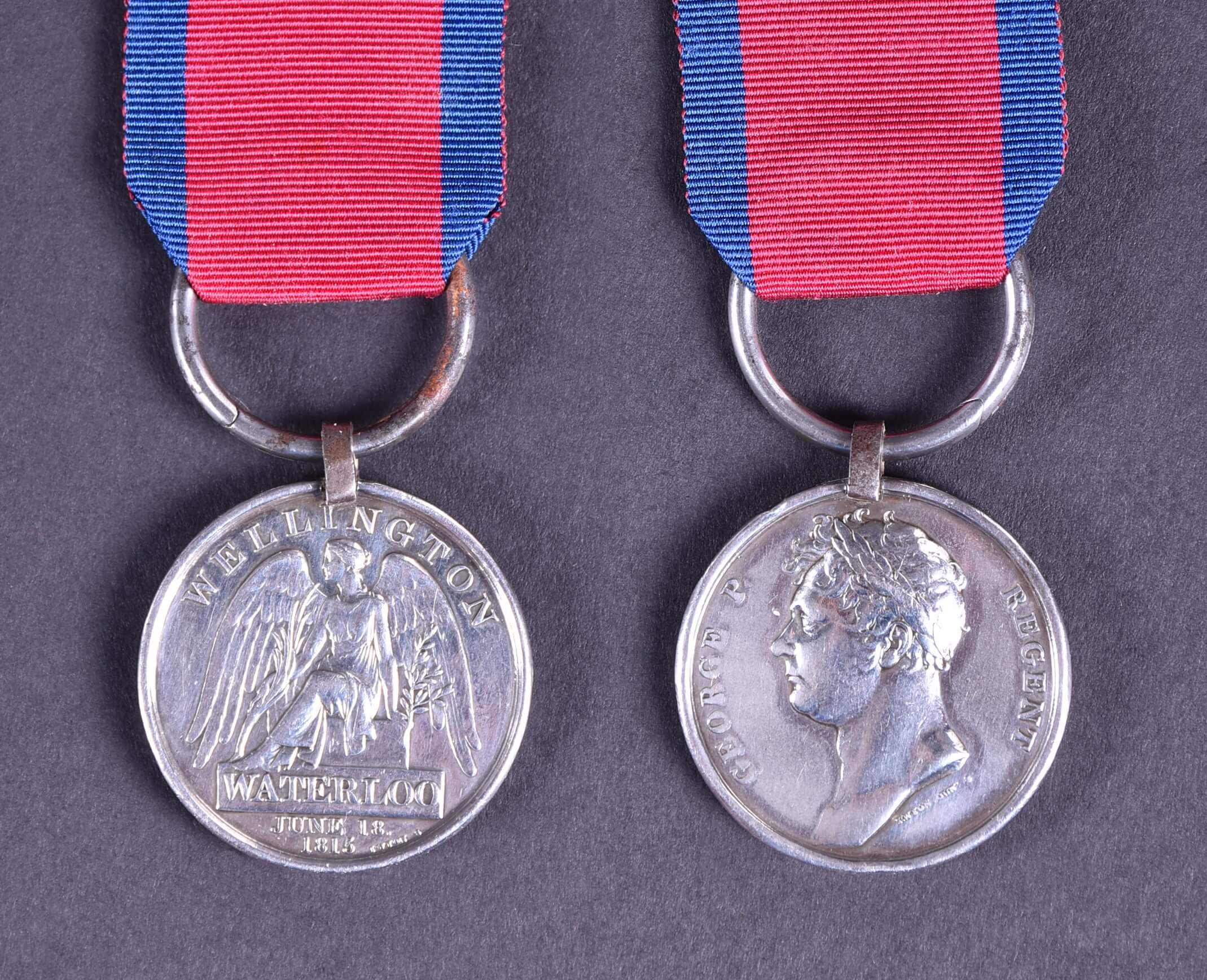 A Waterloo Cavalry medal to Thomas Dickman, 7th Regiment Hussars George R Regent