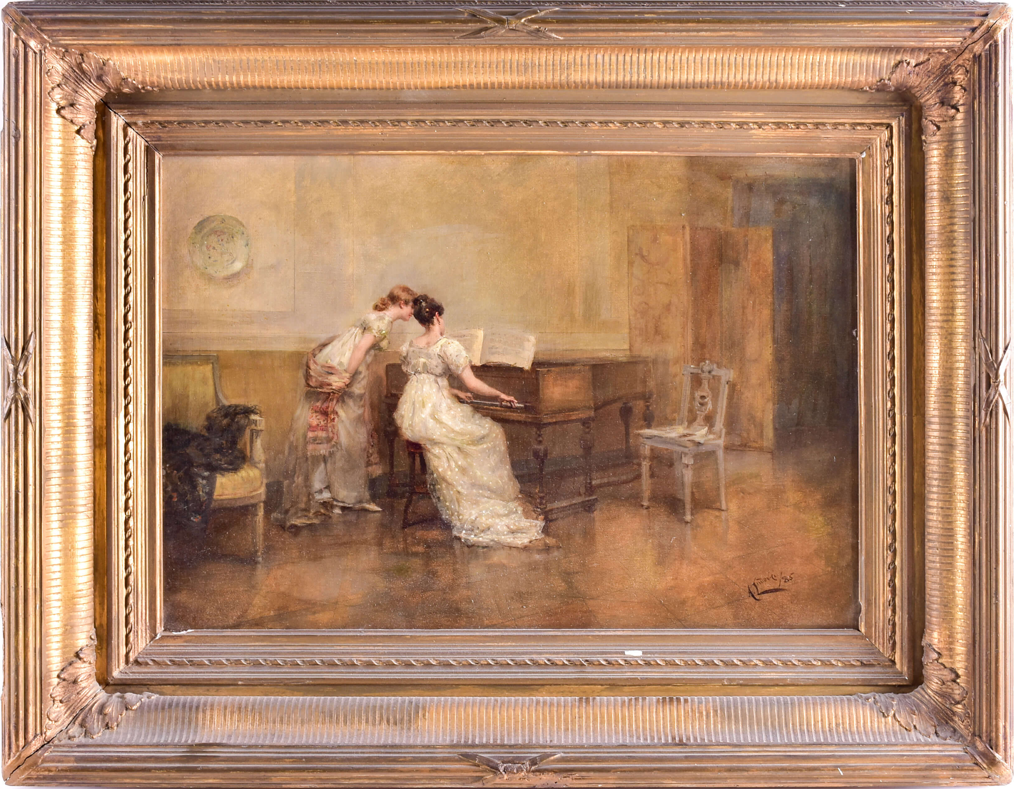 Two ladies at a piano