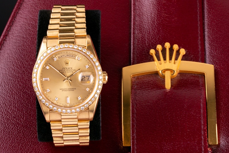 A 36mm Rolex Day-Date in 18ct yellow gold
