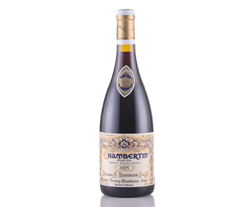 A bottle of Domaine A Rousseau Gevrey Chambertin Grand Cru