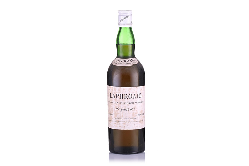 A bottle of Laphroaig Islay Malt Scotch Whisky