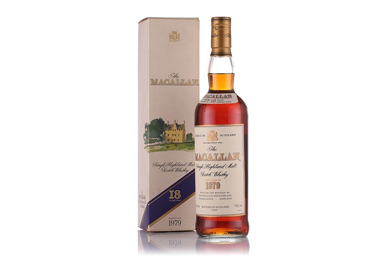 A bottle of Macallan Single Highland Malt Scotch Whisky