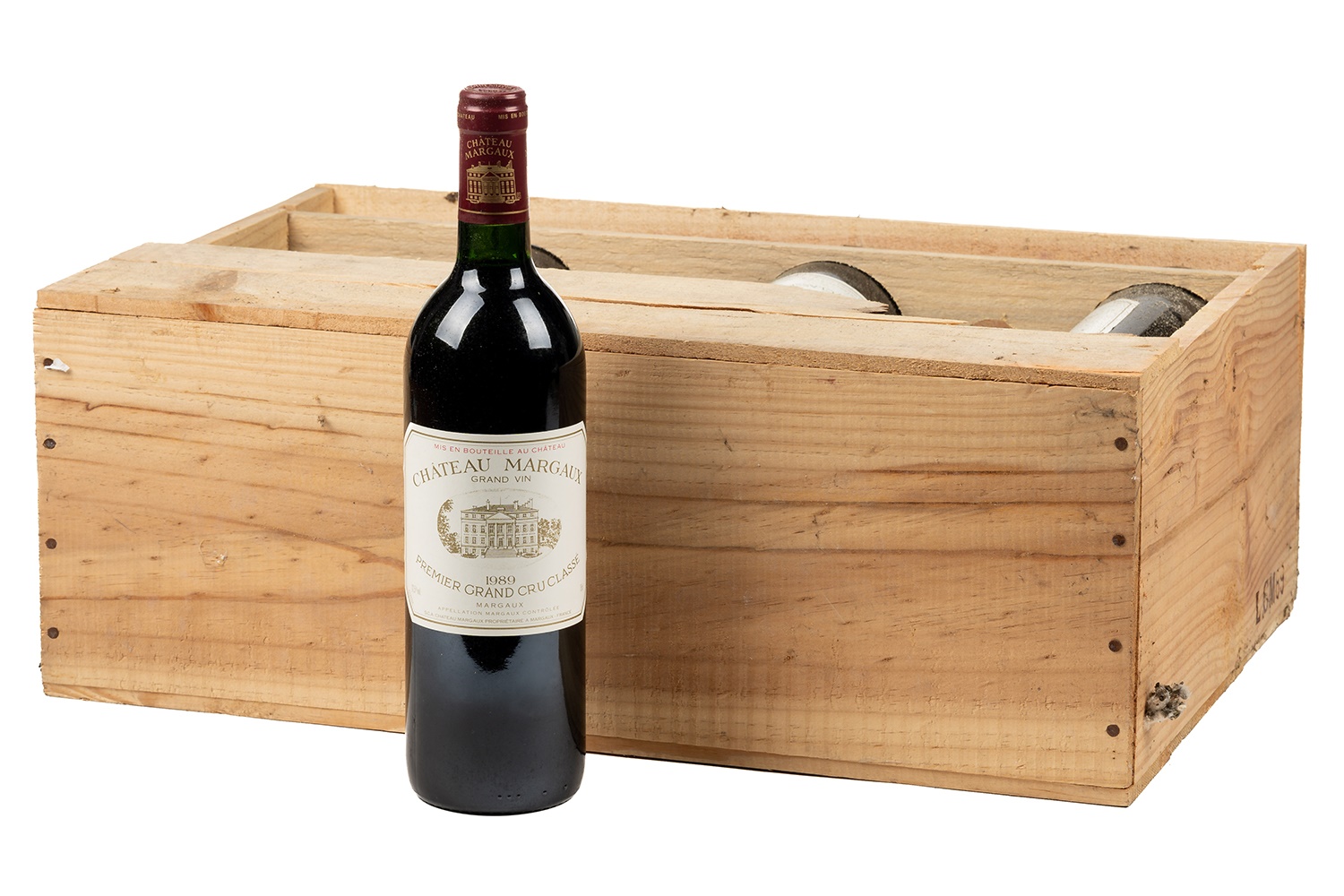 A twelve bottle case of Chateau Margaux 1989 Premier Grand Cru