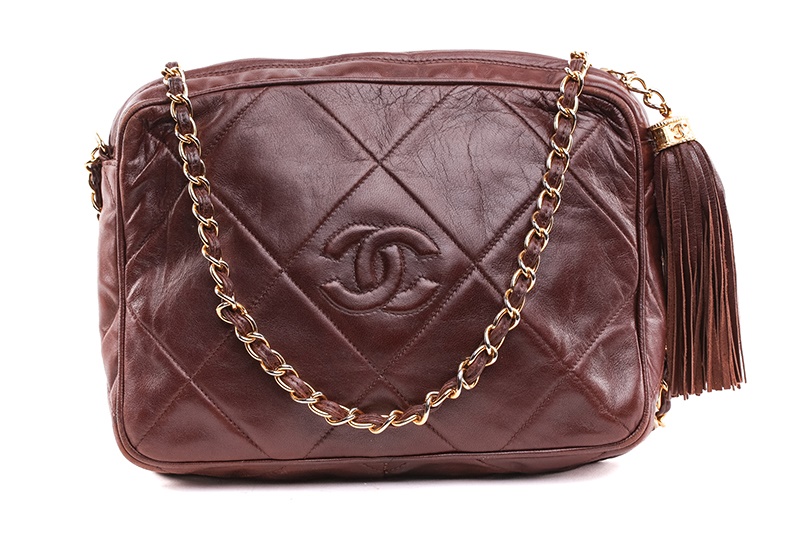 Chanel brown leather bag