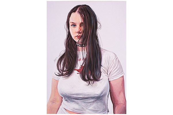 Simon Henwood untitled girl in a studied collar and white t-shirt