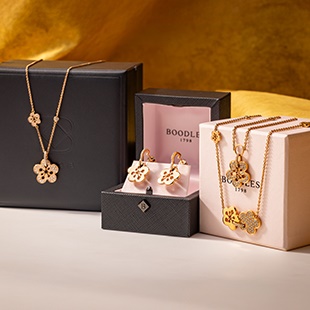 Boodles jewellery in boxes