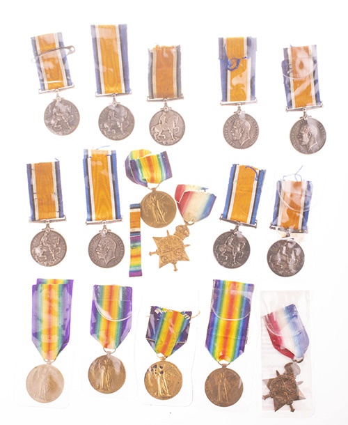 collection of WW1 medals