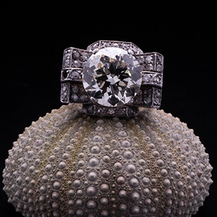 An Art Deco style diamond cocktail ring