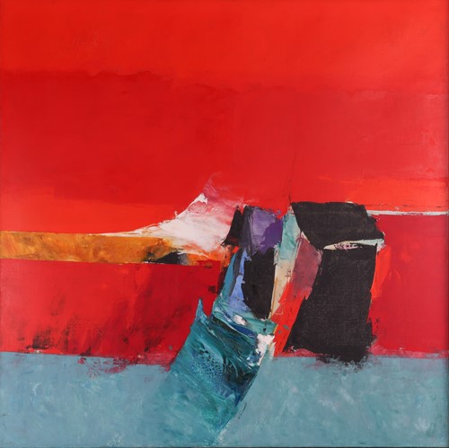 Donald Hamilton Fraser Red Landscape Composition
