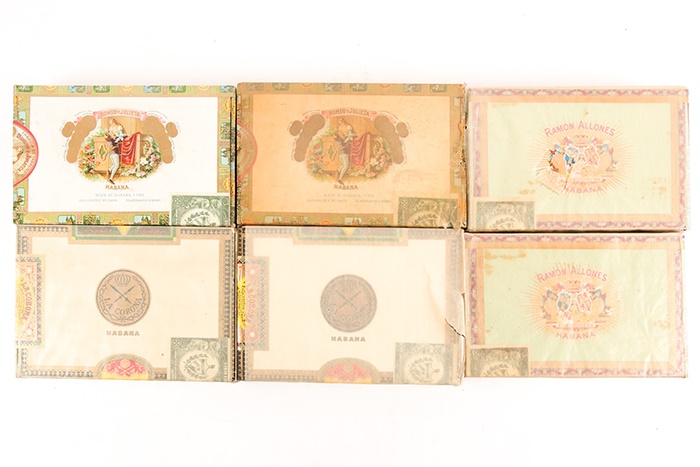 Six boxes of vintage Cuban cigars