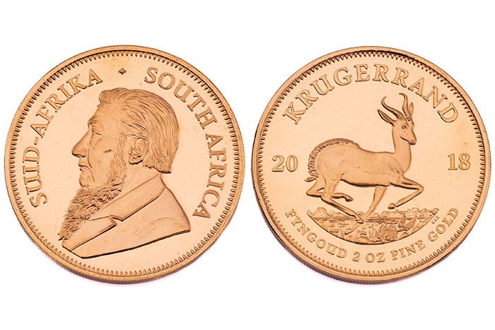 A 2018 South Africa Mint 2 oz Proof Gold Krugerrand