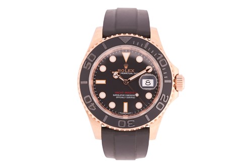 A Rolex Yacht-Master 40 in rose gold. Ref: 116655