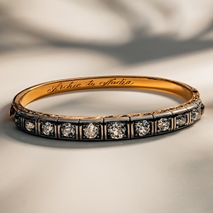 Victorian diamond bangle