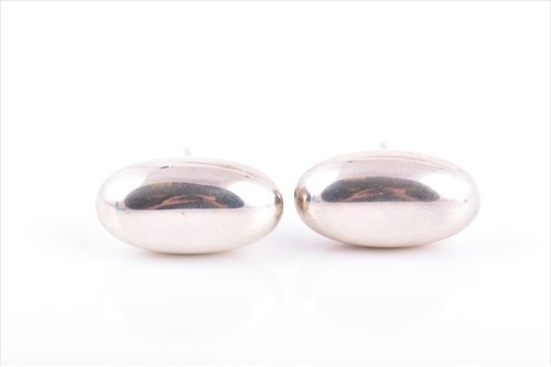 Lot 624 - Georg Jensen. A pair of silver cufflinks of...