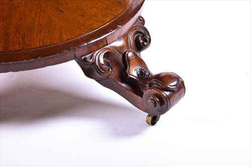 Lot 86 - A Victorian mahogany dining table and chairs...