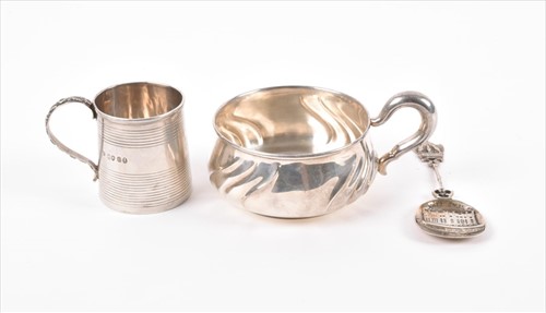 Lot 429 - A George III silver Christening mug together...