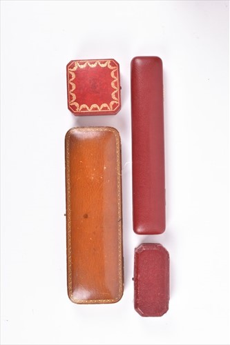 Lot 649 - Two vintage Cartier jewellery boxes together...