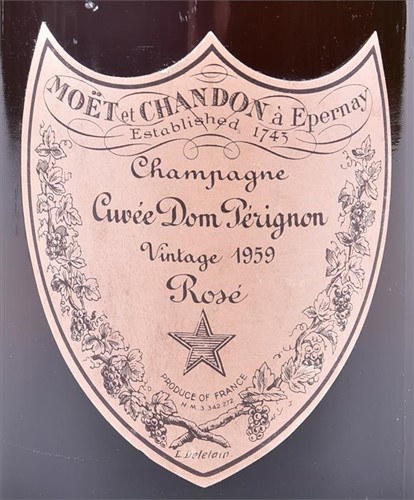 Lot 452 - A French Dom Perignon rose champagne bottle of...