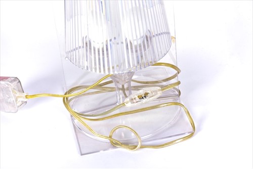 Lot 311 - A large Kartell 'Bourgie' clear plastic lamp...