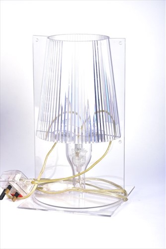 Lot 311 - A large Kartell 'Bourgie' clear plastic lamp...