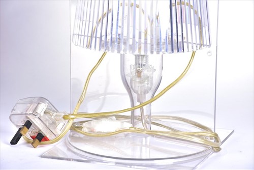 Lot 311 - A large Kartell 'Bourgie' clear plastic lamp...