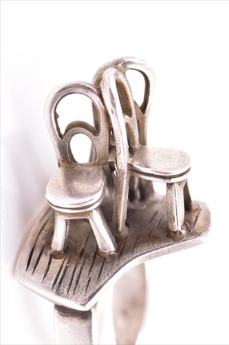 Lot 727 - George Jensen. An unusual 1970/80s silver ring...