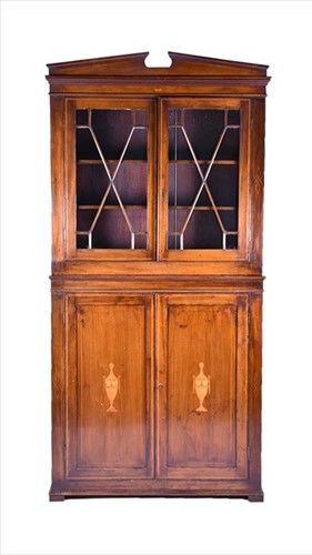 Lot 145 - An Edwardian mahogany and inlaid library...