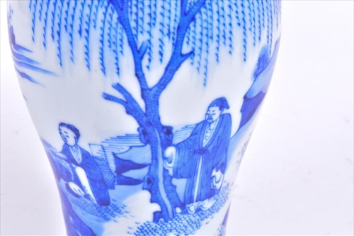 Lot 174 - A 19th century Chinese blue and white vase of...