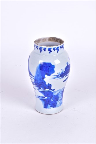 Lot 174 - A 19th century Chinese blue and white vase of...