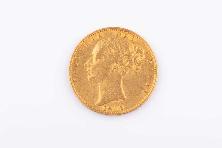 Lot 277 - A Queen Victoria Young Head sovereign with...