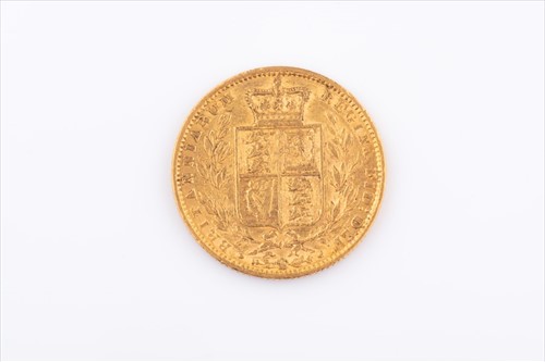 Lot 277 - A Queen Victoria Young Head sovereign with...