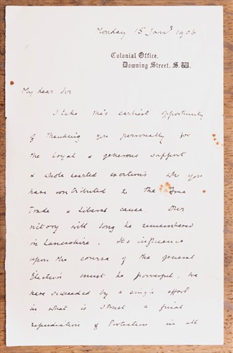 Lot 237 - Churchill, Winston S letter (1874-1965); a...