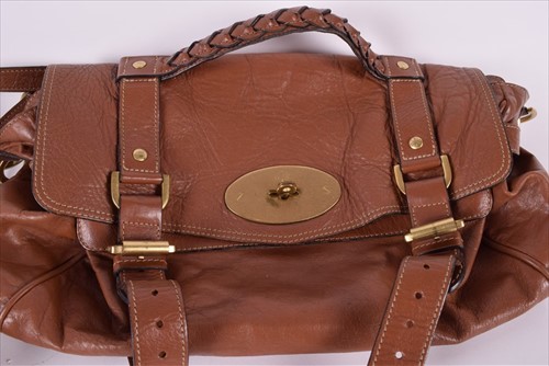 Lot 360 - A Mulberry satchel bag in brown leather along...