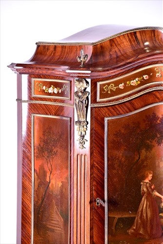 Lot 2 - A Louis XV style Vernis Martin cabinet on...
