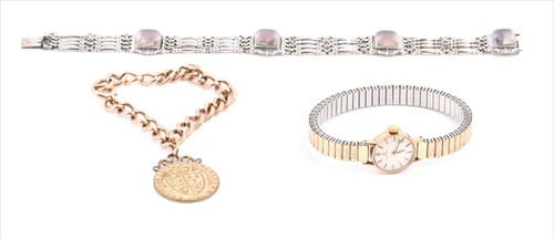 Lot 703 - A late 19th / early 20th century 9ct rose gold...