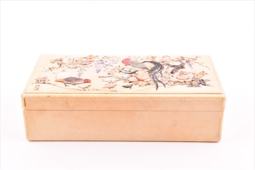 Lot 198 - A Japanese ivory Meiji period shibayama inlaid...