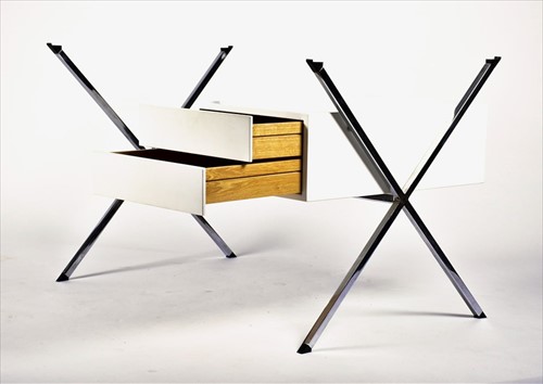 Lot 51 - Franco Albini: a lacquered wood, steel and...