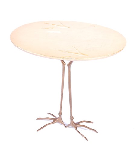 Lot 25 - A 'Traccia' gilt-finished occasional table...