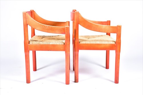 Lot 59 - A pair of Vico Magistretti mid-century elbow...