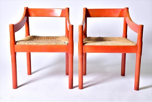 Lot 59 - A pair of Vico Magistretti mid-century elbow...