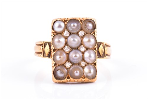 Lot 545 - A late 19th century yellow gold, diamond, and...