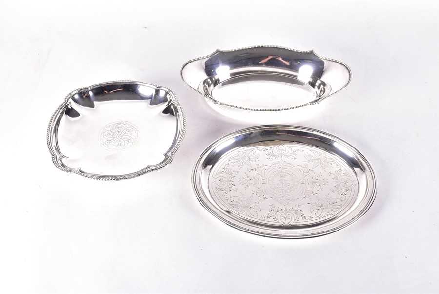 Lot 448 - An Austro-Hungarian silver dish of boat form...