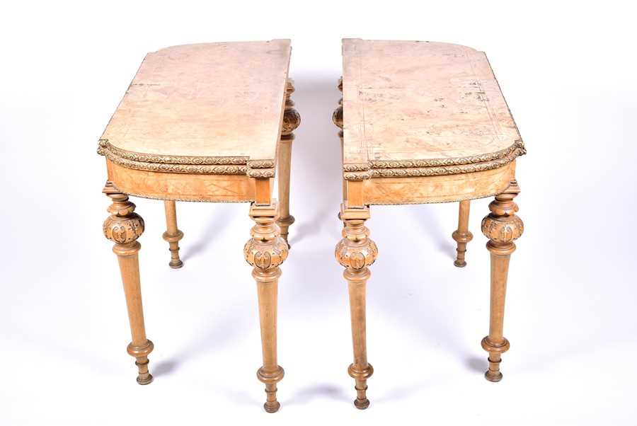 Lot 4 - A pair of mid Victorian ormolu mounted and...