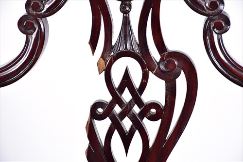 Lot 42 - A pair of Edwardian carved mahogany...