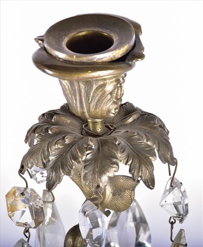 Lot 313 - A Victorian pair of brass and bronze stork...