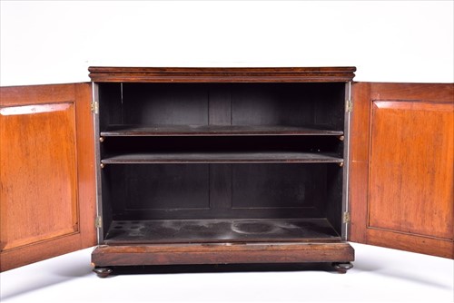 Lot 43 - A Victorian rosewood and marble topped side...