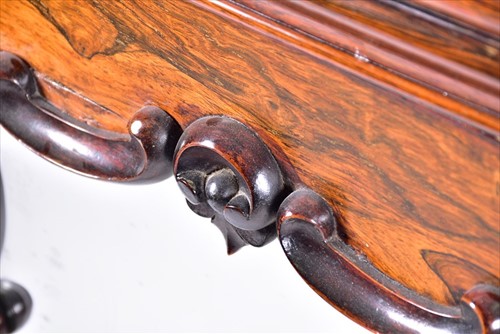 Lot 43 - A Victorian rosewood and marble topped side...
