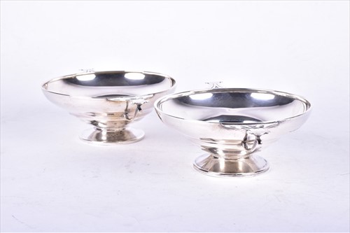 Lot 435 - A pair of George V silver twin-handled...