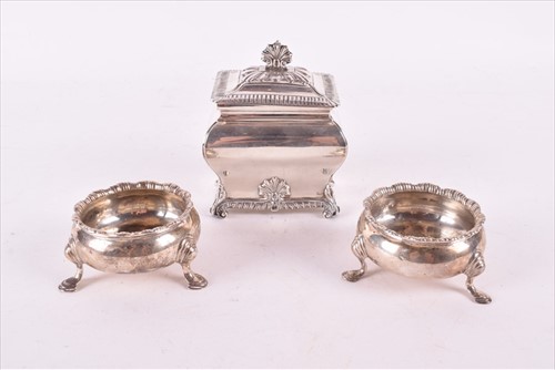 Lot 438 - An early 20th century silver tea caddy London...
